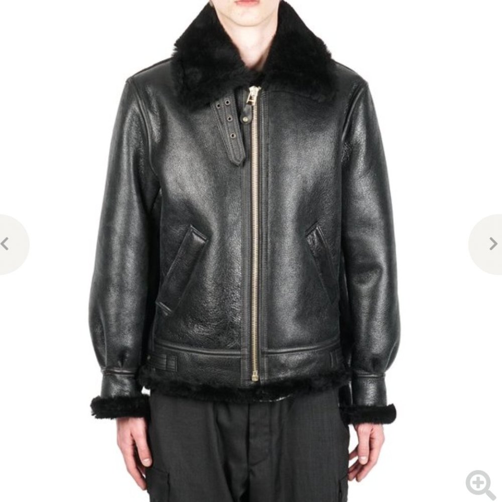 SCHOTT CLASSIC SHEEP SKIN LEATHER BOMBER JACKET size 40
